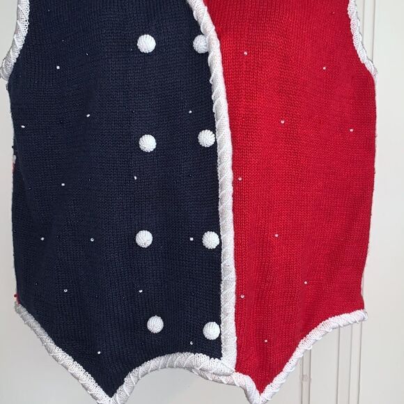 Vtg Belle Pointe beaded sweater vest - Picture 4 of 10